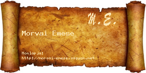 Morvai Emese névjegykártya